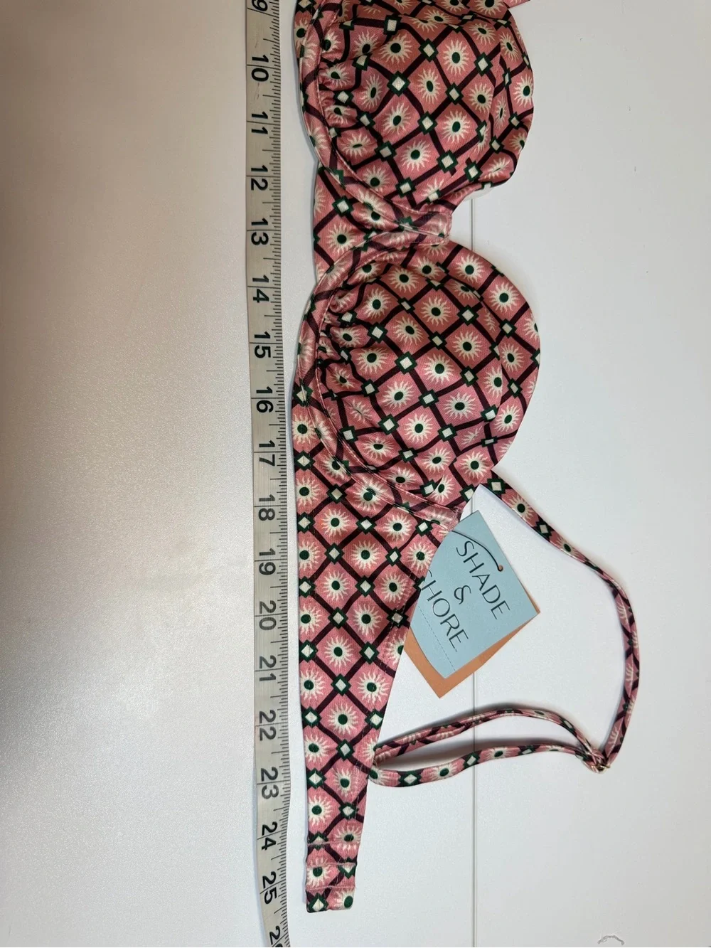 Shade & Shore Pink Geometric Underwire Bikini Set
